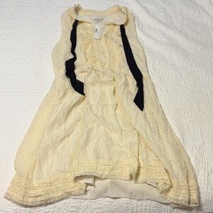 J. Crew Cream and Black Sleeveless Dress